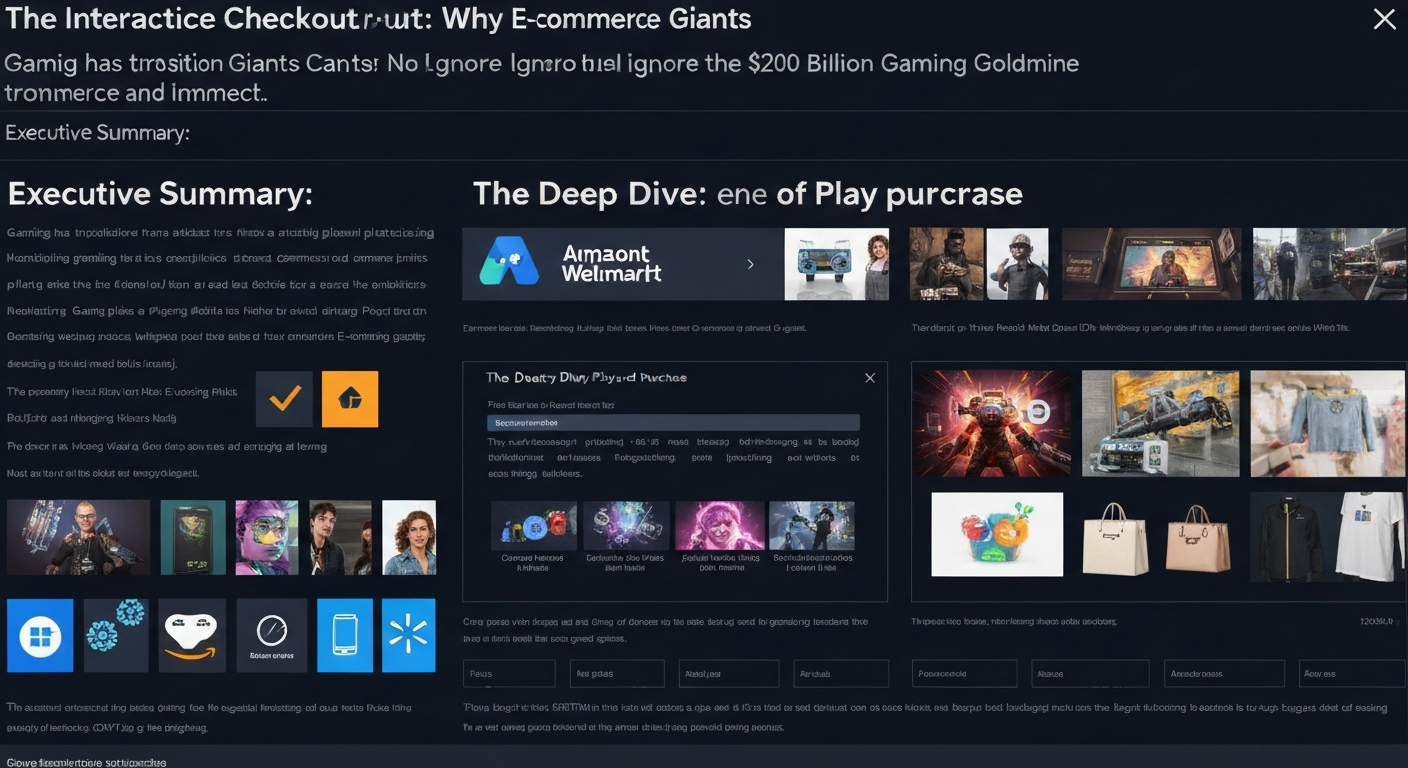 The Interactive Checkout: Why E-commerce Giants Can No Longer Ignore the $200 Billion Gaming Goldmine