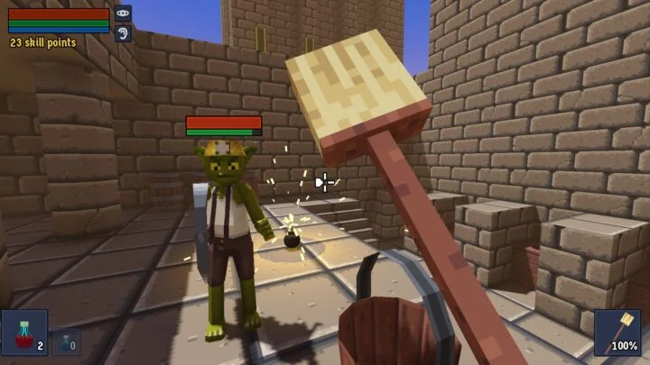 The Adventures of Sir Kicksalot Mixes Minecraft Style With Brutal Combat