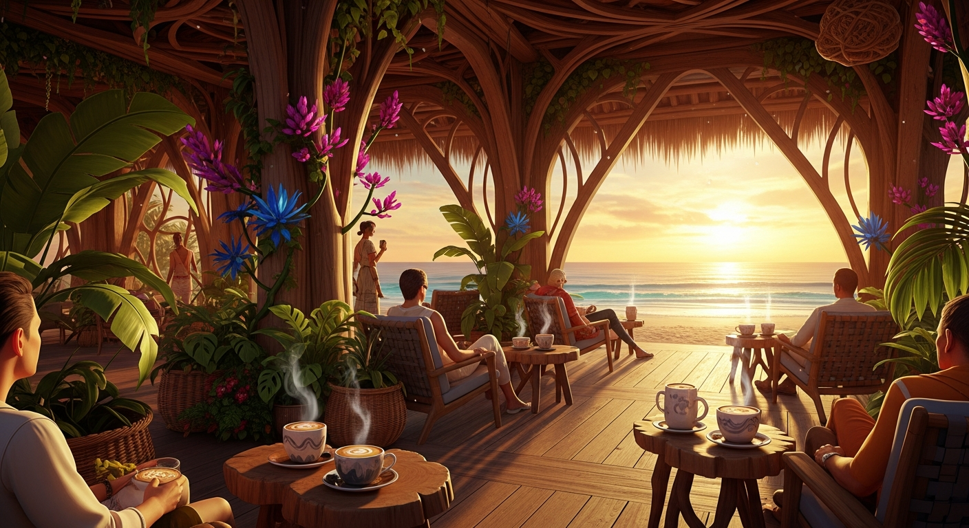 This Tropical Cafe Sim Is More Than Just Serving Lattes