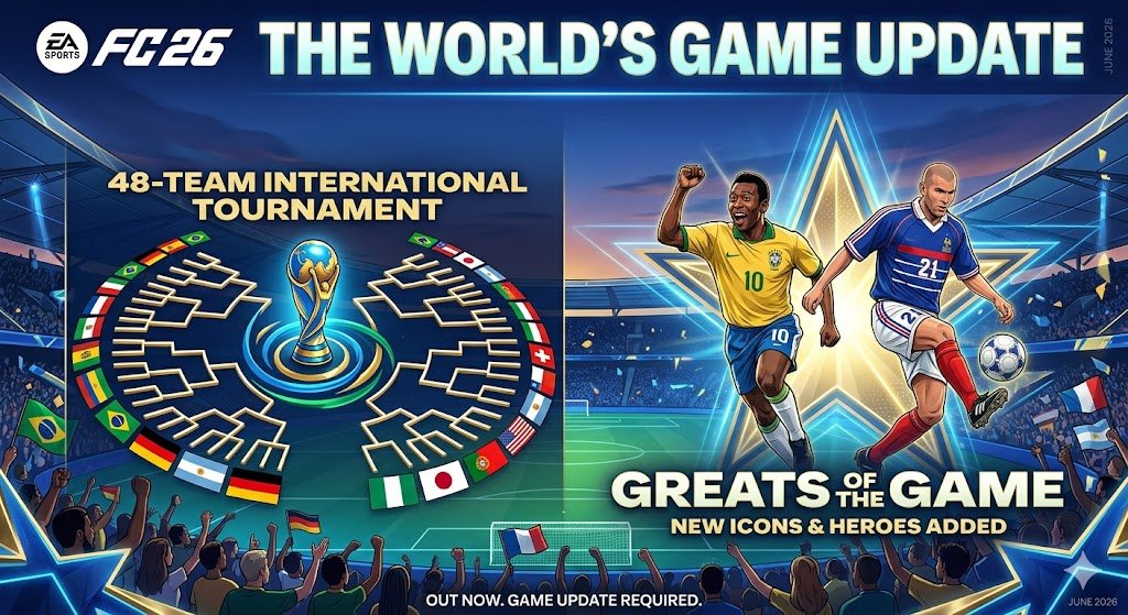 EA FC 26 Greats of the Game Goes Live After World’s Game Update Adds 48-Team Tournament
