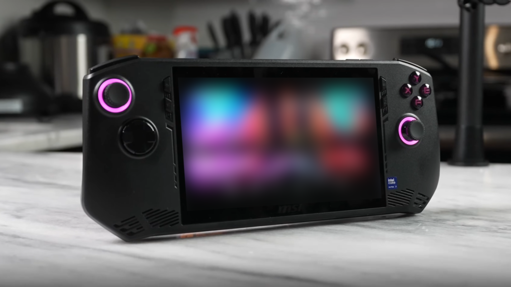 MSI Claw Intel-powered Windows gaming handheld with illuminated controls