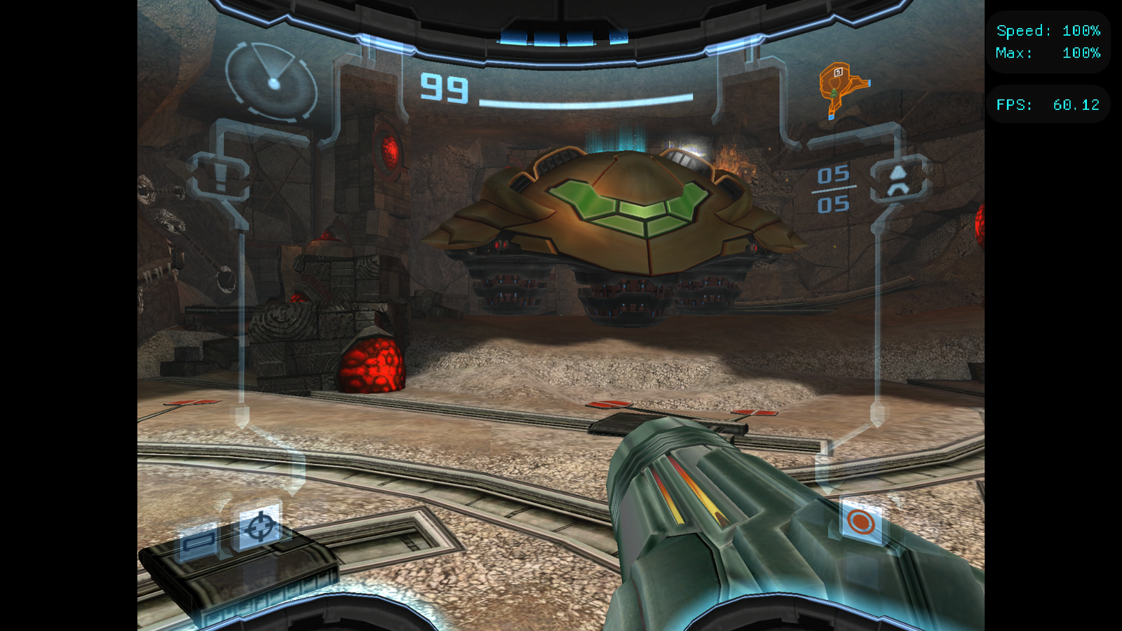 GameCube game running at 1080p upscaled resolution on Android handheld