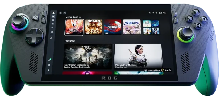 ASUS ROG Xbox Ally X Windows 11 gaming handheld with Xbox full-screen experience