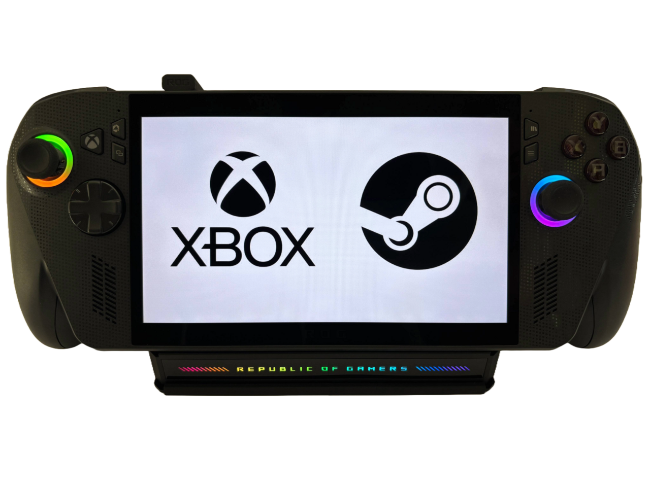 ROG Xbox Ally X handheld gaming PC, which runs Microsoft Auto SR AI upscaling